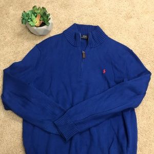 Ralph Lauren blue 1/4 zip size large